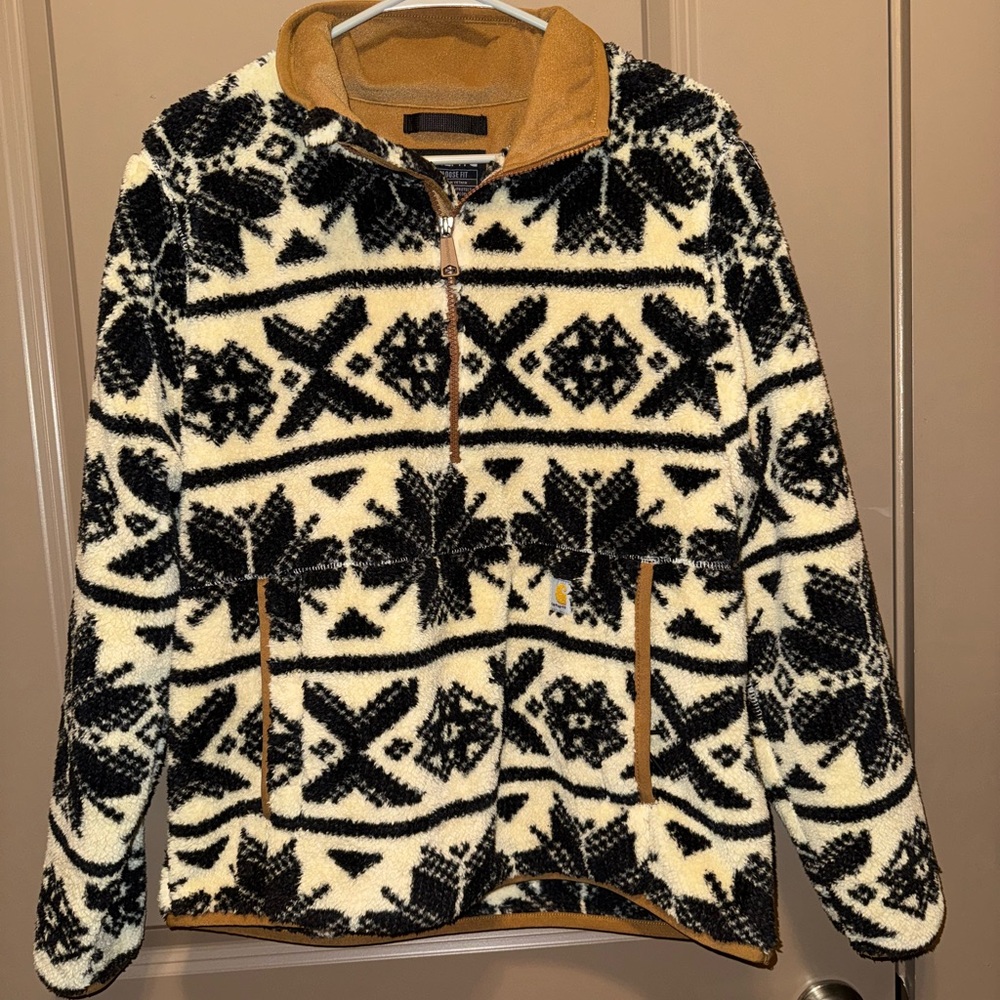 Carhartt Oat-milk/Black Fairisle Pullover